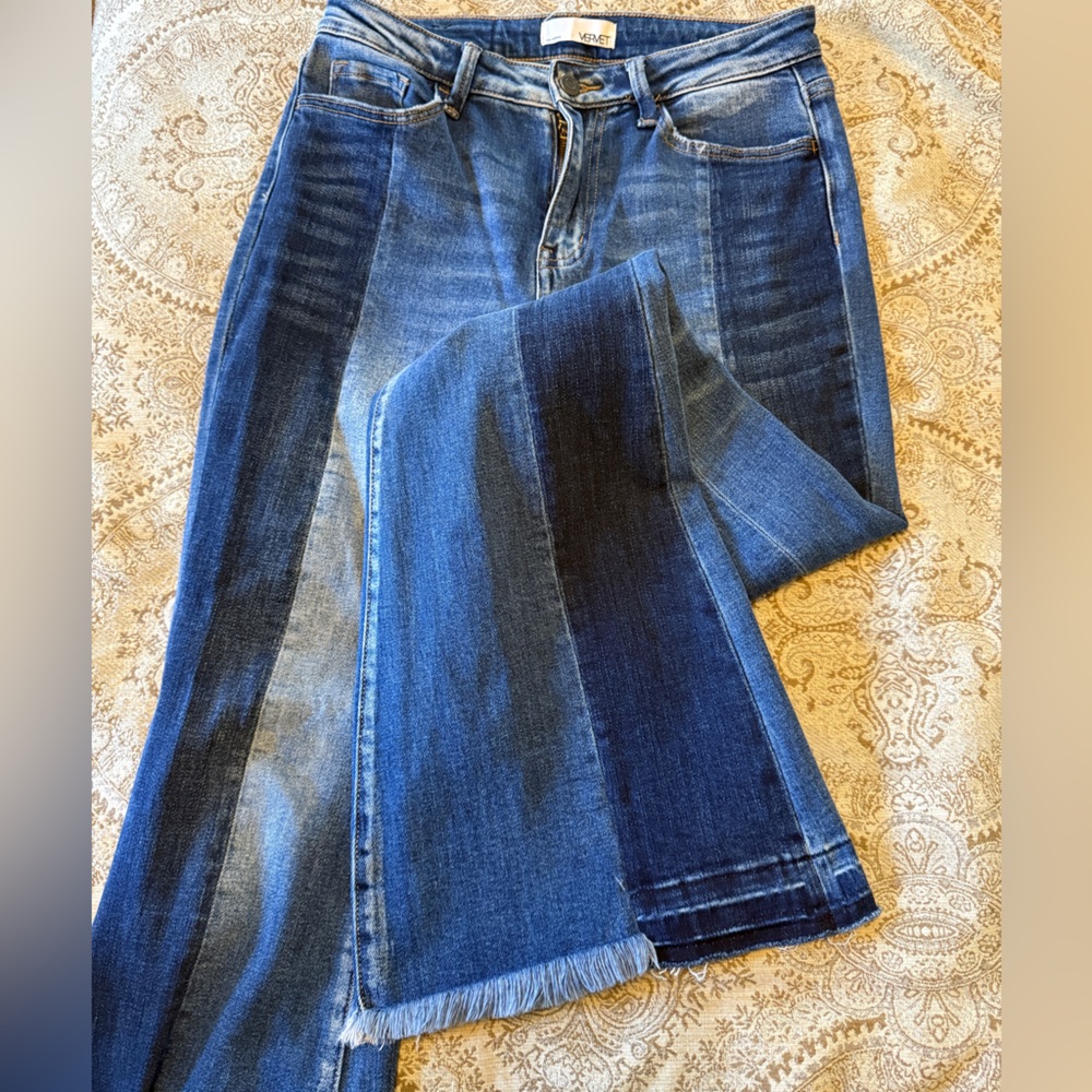 Vervet by Flying Monkey Patchwork Flare Jeans | S… - image 5